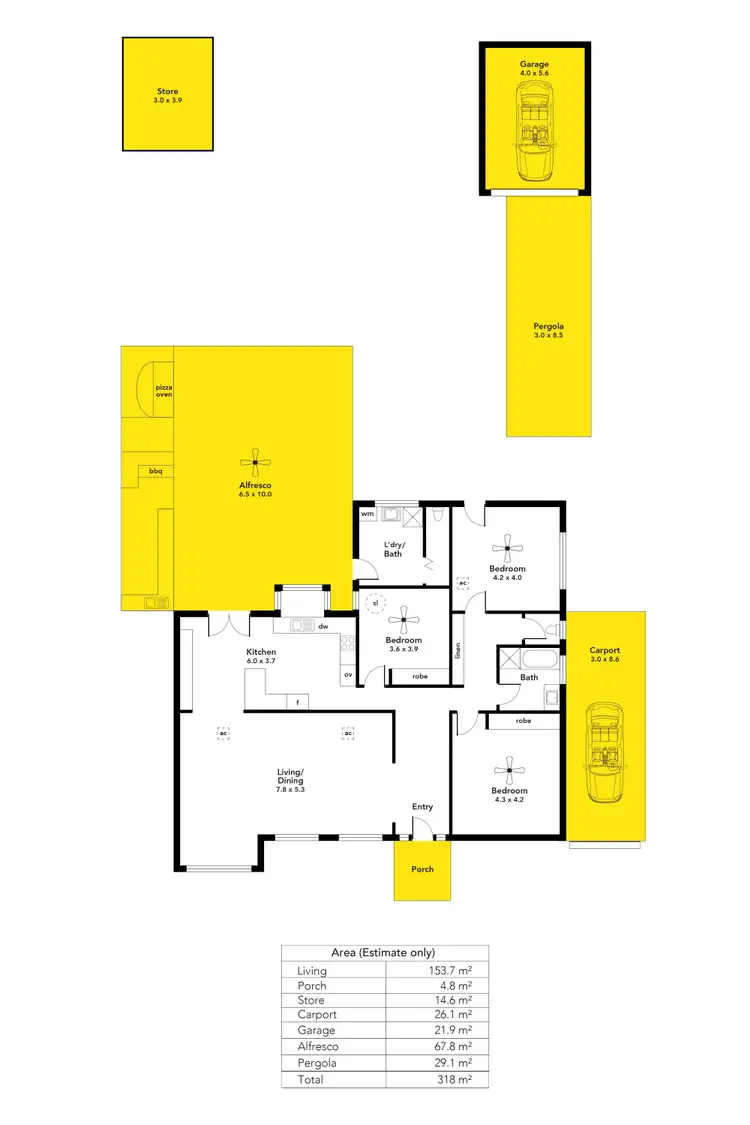 Floorplan of Homely house listing, 32 Downing Street, Hove SA 5048