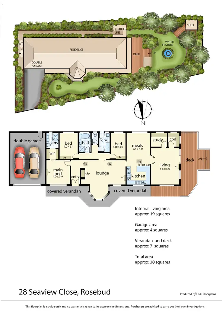 Floorplan of Homely house listing, 28 Seaview Close, Rosebud VIC 3939