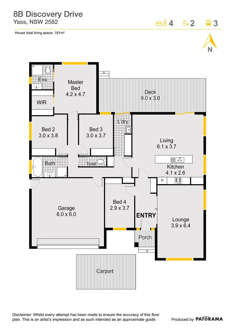 Floorplan of Homely house listing, 8B Discovery Drive, Yass NSW 2582