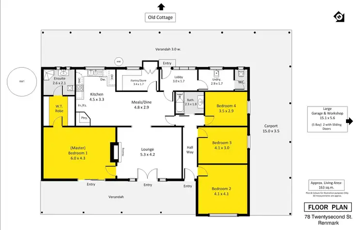 Floorplan of Homely house listing, 78 Twentysecond Street, Renmark SA 5341