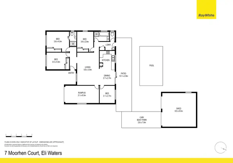 Floorplan of Homely house listing, 7 Moorhen Court, Eli Waters QLD 4655