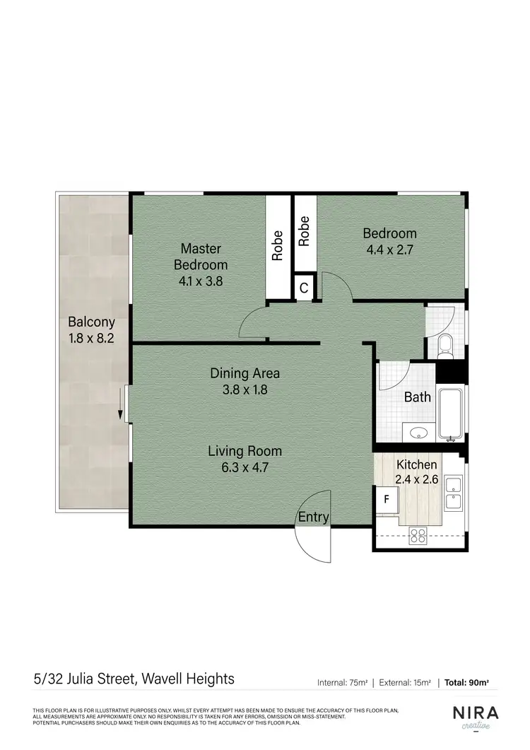 Floorplan of Homely unit listing, 5/32 Julia Street, Wavell Heights QLD 4012