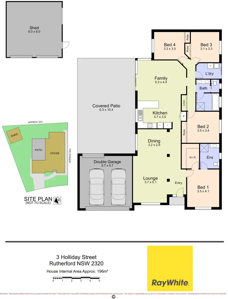 Floorplan of Homely house listing, 3 Holliday Close, Rutherford NSW 2320