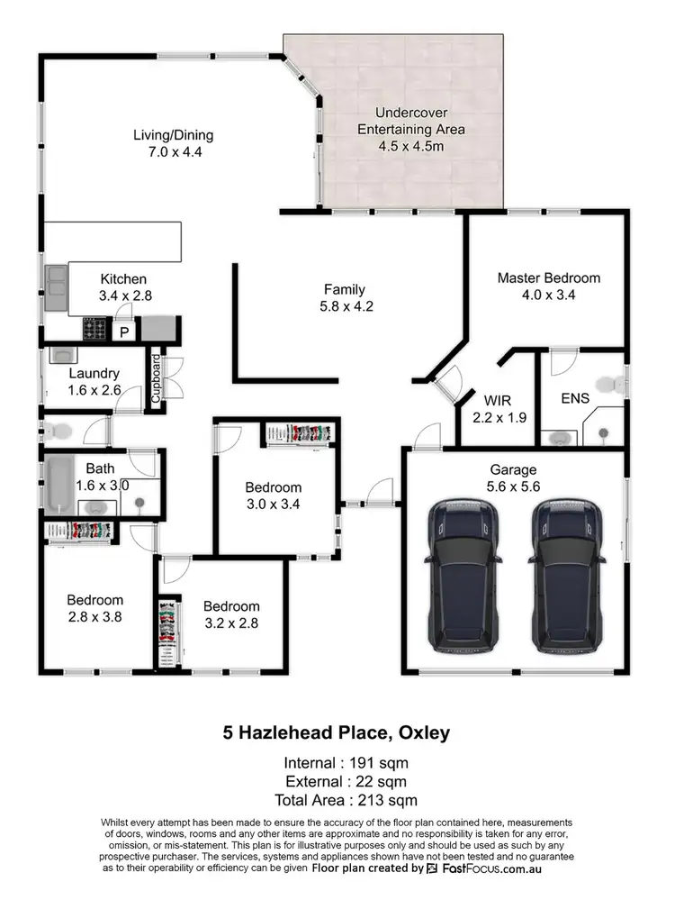 Floorplan of Homely house listing, 5 Hazlehead Place, Oxley QLD 4075