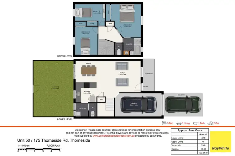 Floorplan of Homely townhouse listing, 50/175 Thorneside Road, Thorneside QLD 4158