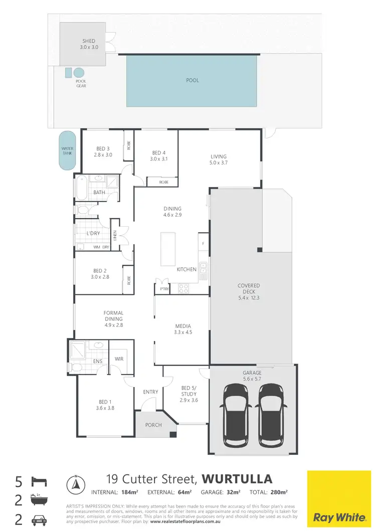 Floorplan of Homely house listing, 19 Cutter Street, Wurtulla QLD 4575
