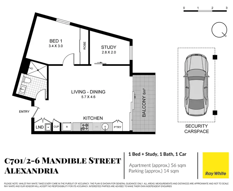 Floorplan of Homely apartment listing, C701/2 Mandible Street, Alexandria NSW 2015