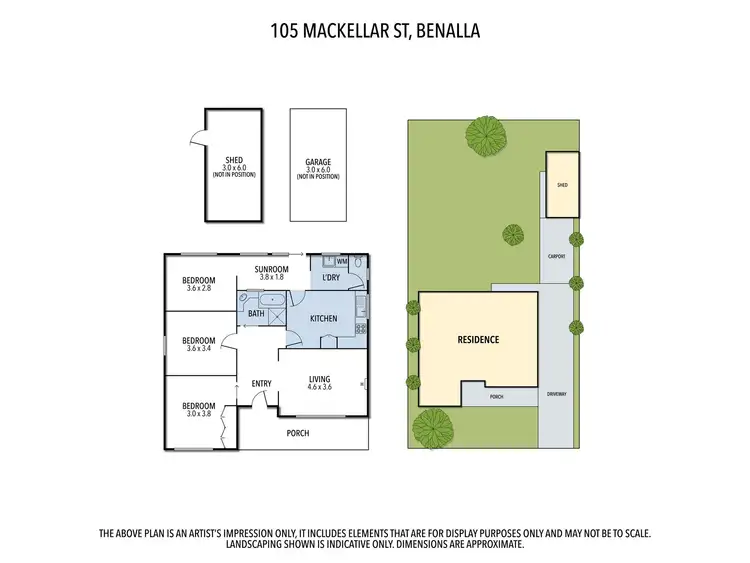 Floorplan of Homely house listing, 105 Mackellar Street, Benalla VIC 3672