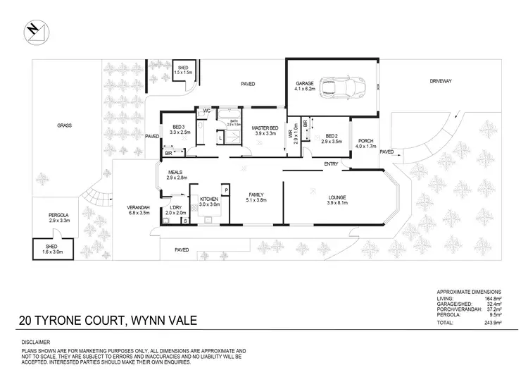 Floorplan of Homely house listing, 20 Tyrone Court, Wynn Vale SA 5127