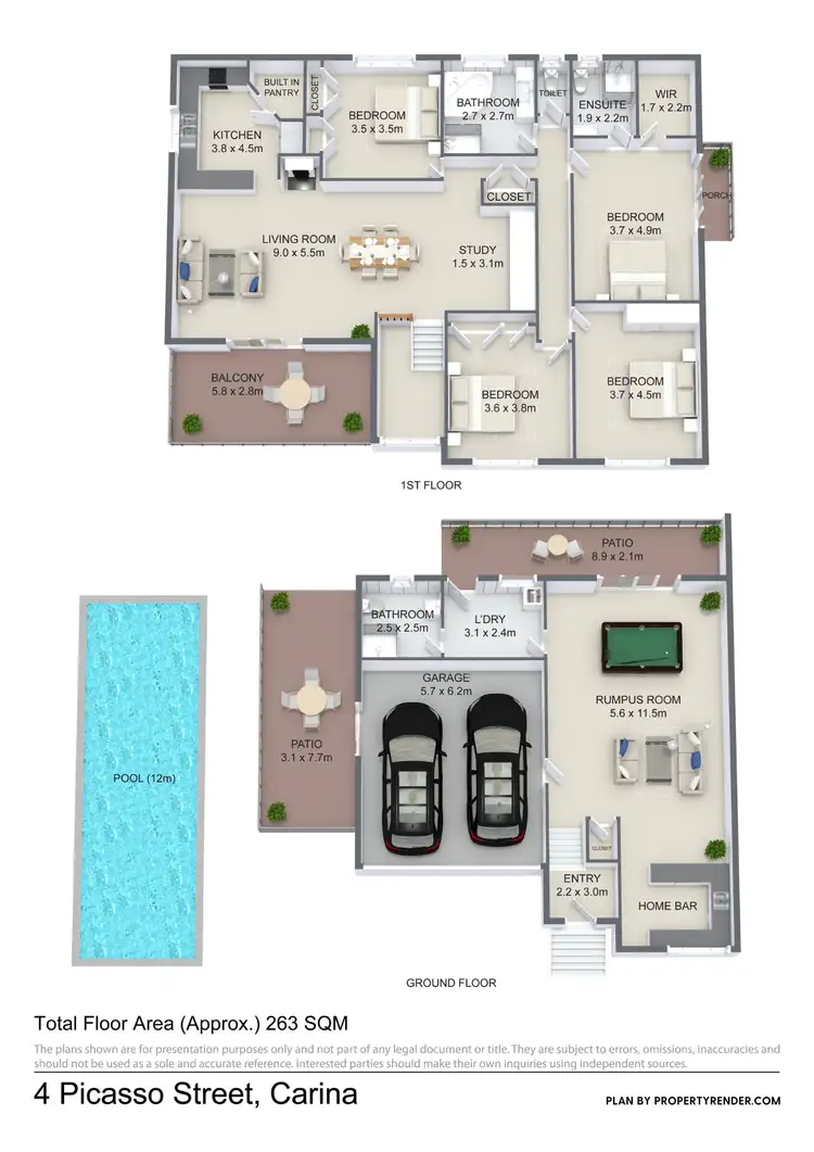 Floorplan of Homely house listing, 4 Picasso Street, Carina QLD 4152