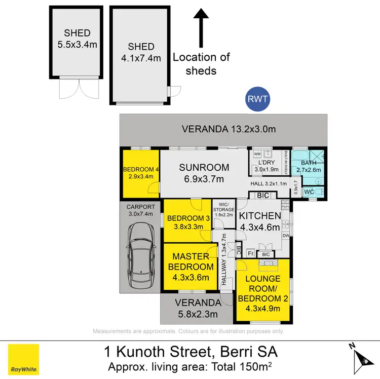 Floorplan of Homely house listing, 1 Kunoth Street, Berri SA 5343