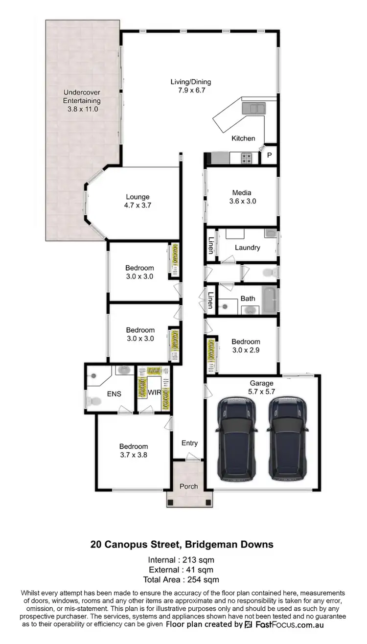 Floorplan of Homely house listing, 20 Canopus Street, Bridgeman Downs QLD 4035