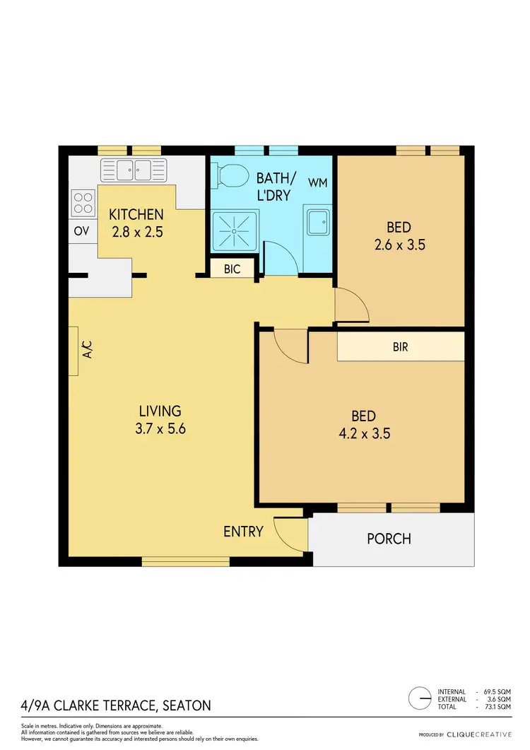 Floorplan of Homely unit listing, 4/9A Clark Terrace, Seaton SA 5023