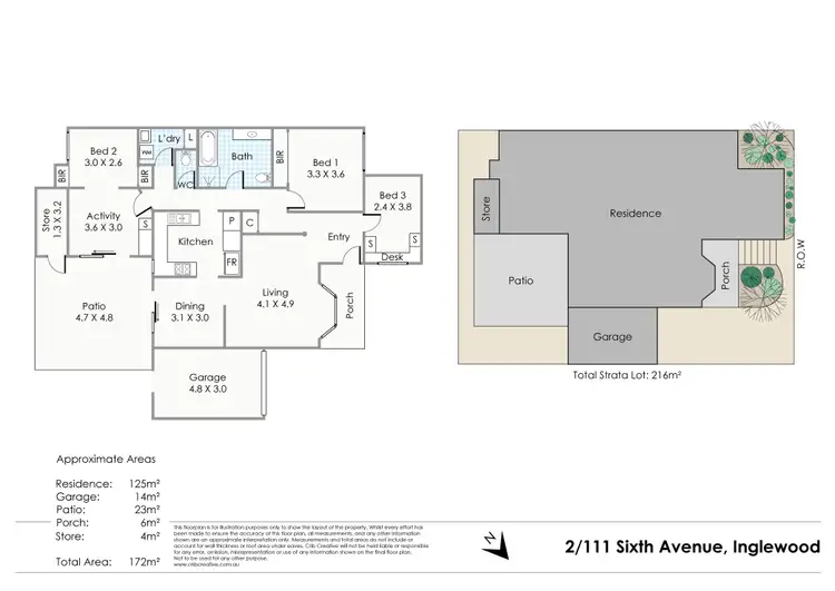 Floorplan of Homely villa listing, 2/111 Sixth Avenue, Inglewood WA 6052
