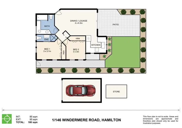 Floorplan of Homely unit listing, 1/146 Windermere Road, Hamilton QLD 4007