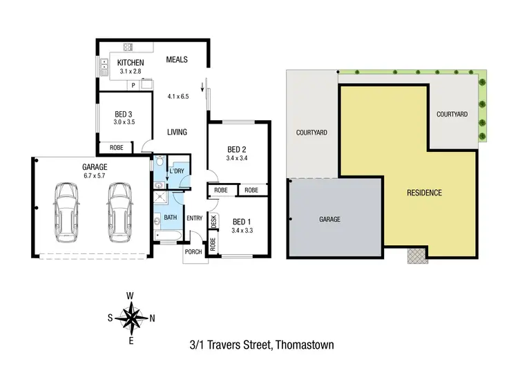 Floorplan of Homely unit listing, 3/1 Travers Street, Thomastown VIC 3074
