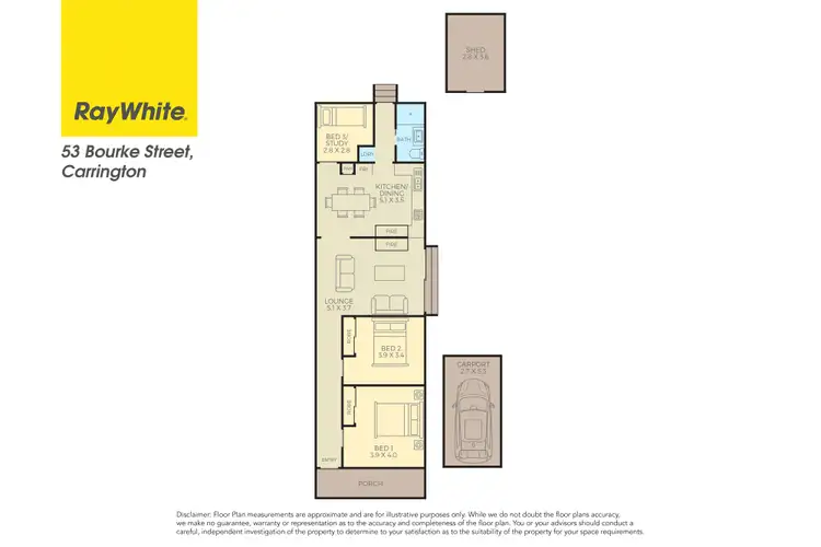 Floorplan of Homely house listing, 53 Bourke Street, Carrington NSW 2294