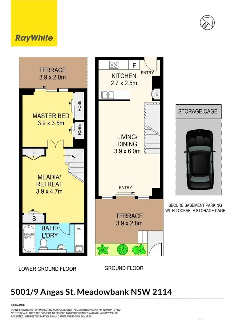 Floorplan of Homely apartment listing, 5001/9 Angas Street, Meadowbank NSW 2114