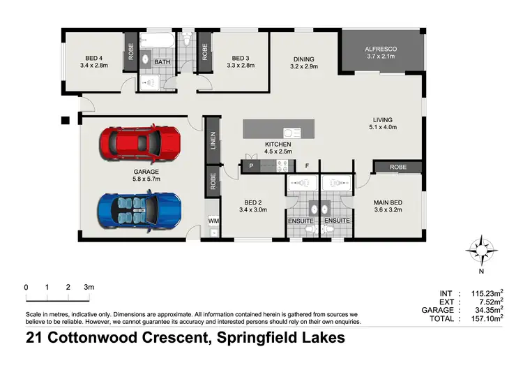 Floorplan of Homely house listing, 21 Cottonwood Crescent, Springfield Lakes QLD 4300