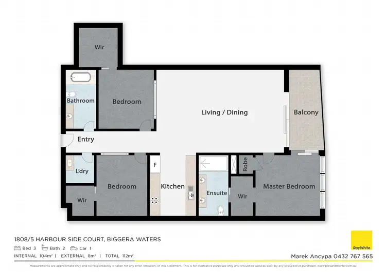 Floorplan of Homely house listing, 1808/5 Harbour Side Court, Biggera Waters QLD 4216