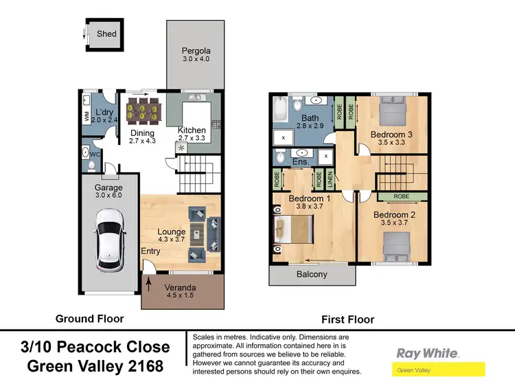 Floorplan of Homely house listing, 3/10-12 Peacock Close, Green Valley NSW 2168
