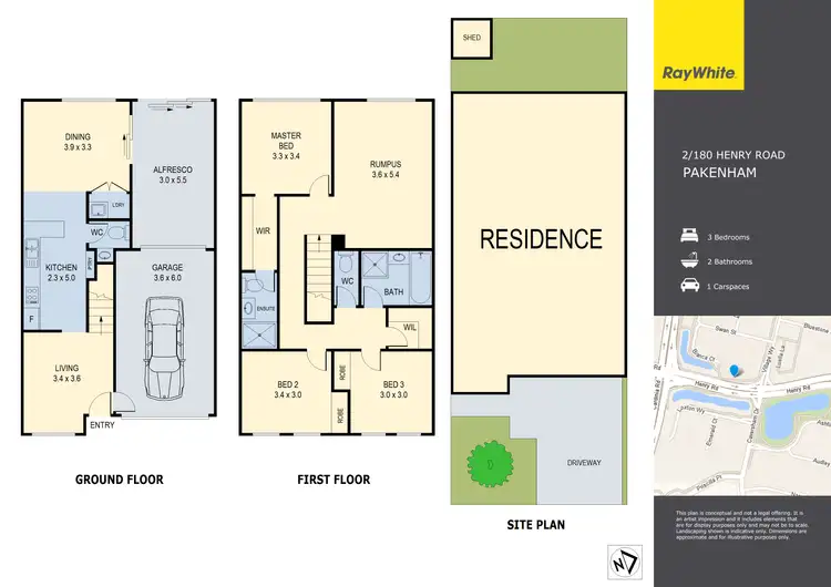 Floorplan of Homely townhouse listing, 2/180 Henry Road, Pakenham VIC 3810