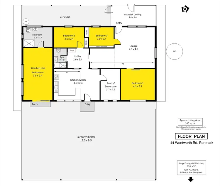 Floorplan of Homely house listing, 44 Wentworth-Renmark Road, Renmark SA 5341