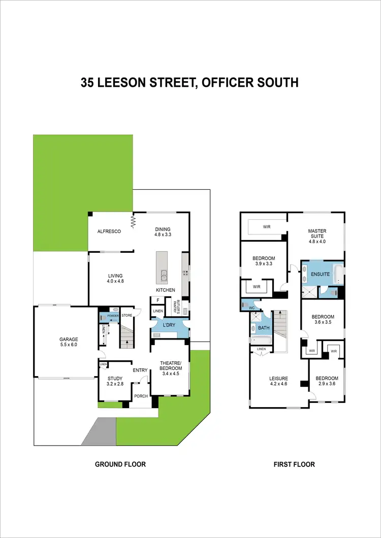 Floorplan of Homely house listing, 35 Leeson Street, Officer South VIC 3809