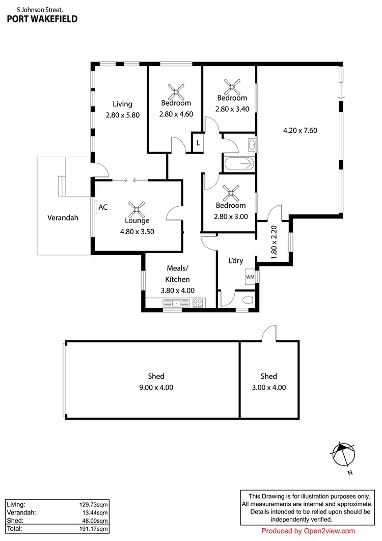 Floorplan of Homely house listing, 5 Johnson Street, Port Wakefield SA 5550