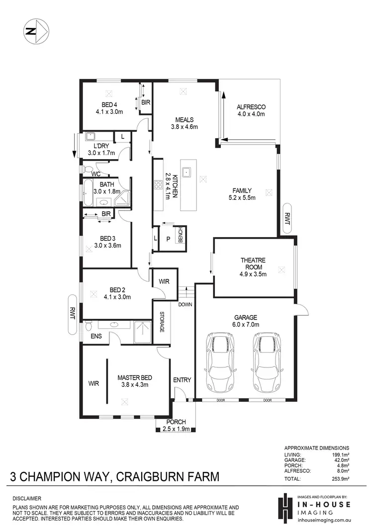 Floorplan of Homely house listing, 3 Champion Way, Craigburn Farm SA 5051