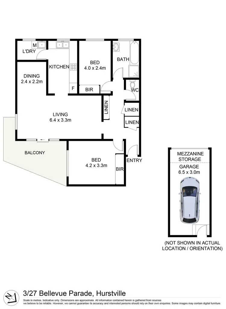 Floorplan of Homely apartment listing, 3/27 Bellevue Parade, Hurstville NSW 2220