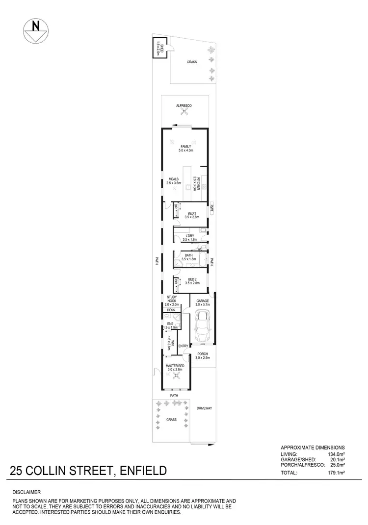 Floorplan of Homely house listing, 25 Collins Street, Enfield SA 5085