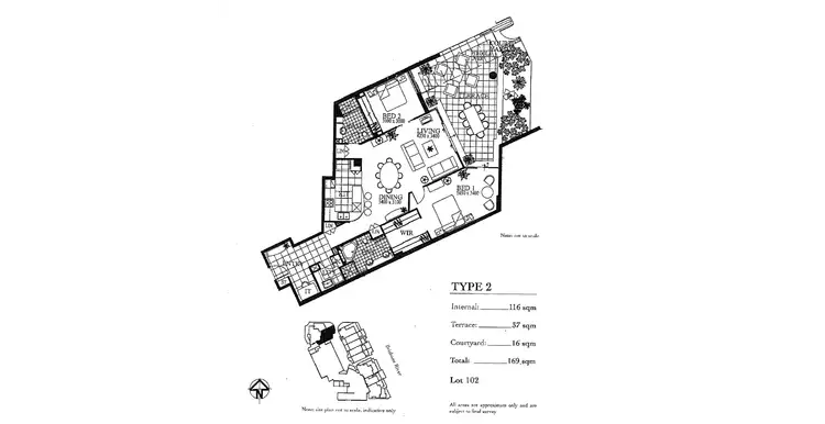 Floorplan of Homely apartment listing, 102/1 Holman Street, Kangaroo Point QLD 4169