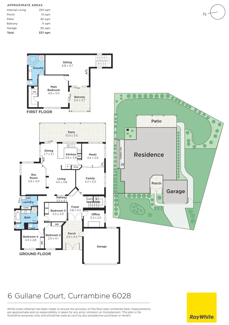 Floorplan of Homely house listing, 6 Gullane Court, Currambine WA 6028
