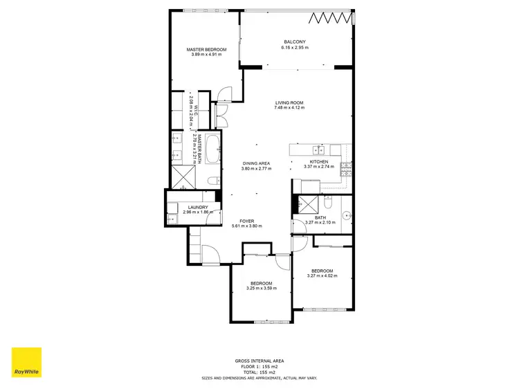 Floorplan of Homely unit listing, 412/3 Pendraat Parade 'Ilanah Aqua', Hope Island QLD 4212