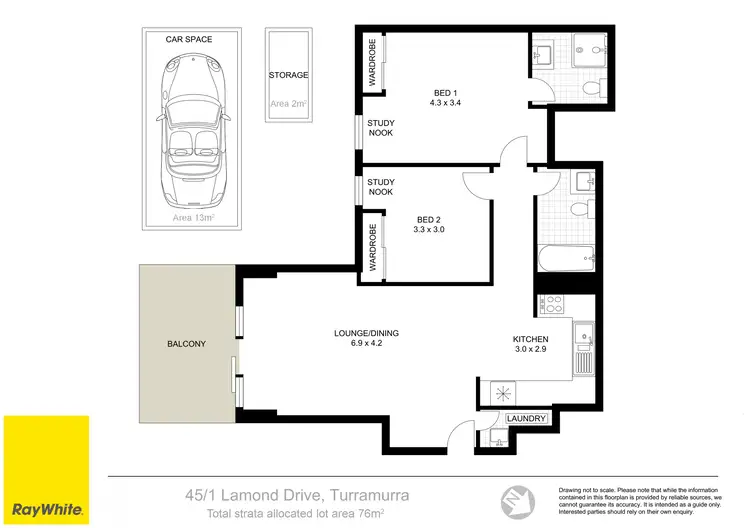 Floorplan of Homely apartment listing, 45/1 Lamond Drive, Turramurra NSW 2074