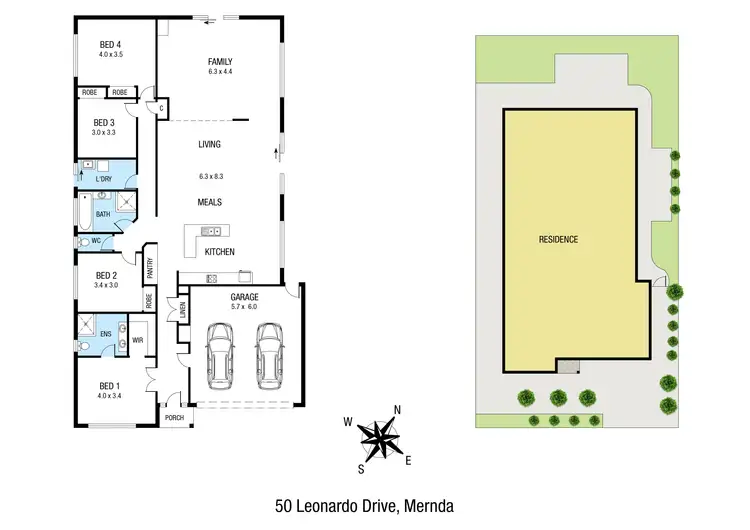 Floorplan of Homely house listing, 50 Leonardo Drive, Mernda VIC 3754