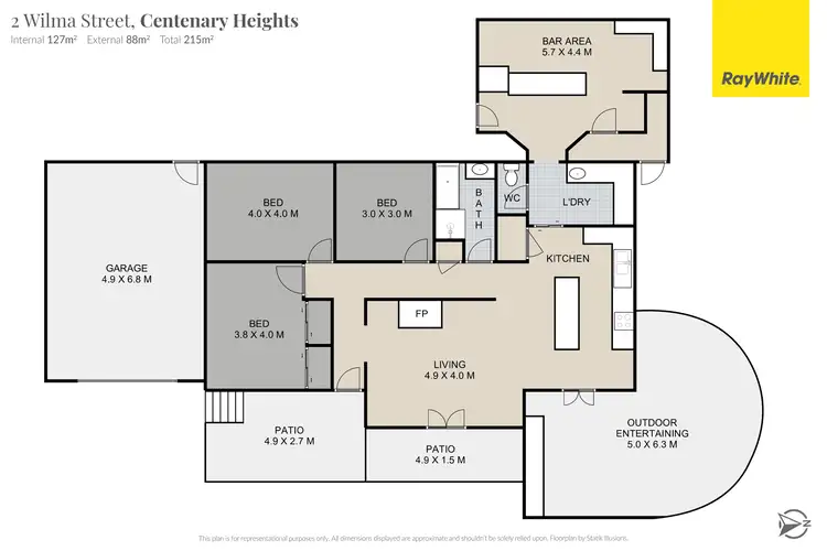 Floorplan of Homely house listing, 2 Wilma Street, Centenary Heights QLD 4350