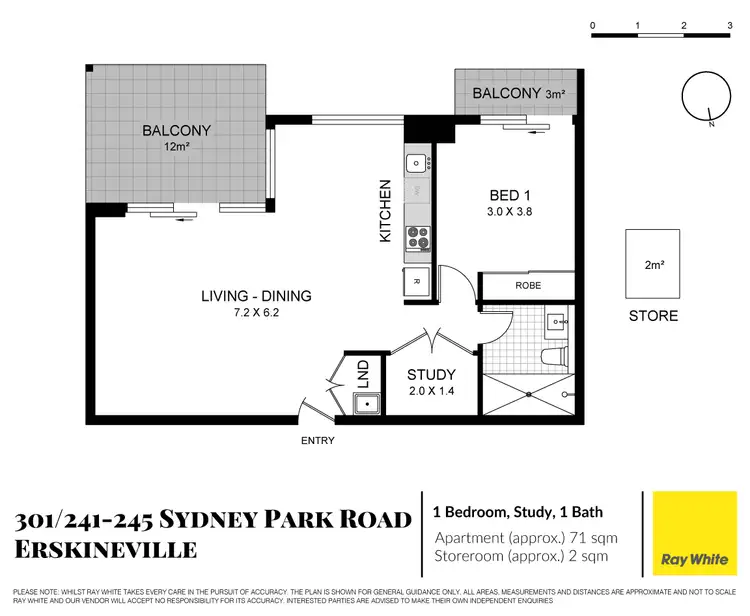 Floorplan of Homely apartment listing, 301/241-245 Sydney Park Road, Erskineville NSW 2043