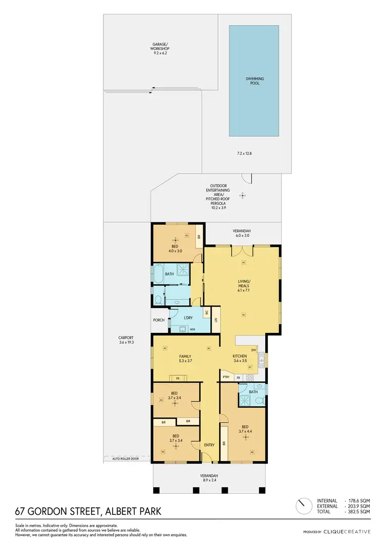 Floorplan of Homely house listing, 67 Gordon Street, Albert Park SA 5014