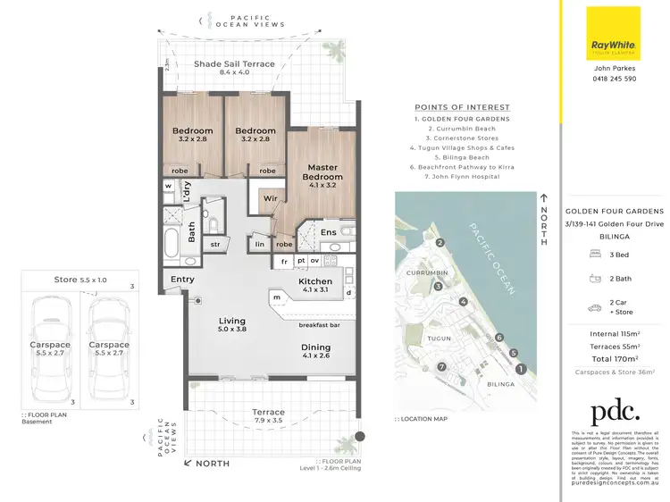 Floorplan of Homely unit listing, 3/139-141 Golden Four Drive, Bilinga QLD 4225