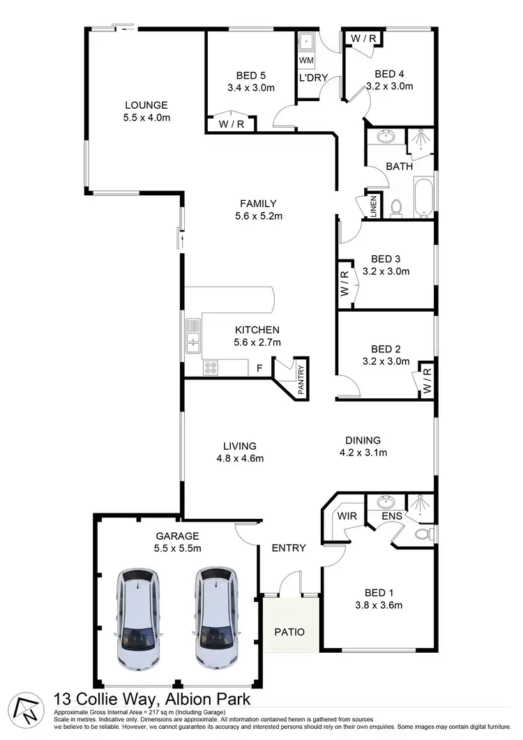 Floorplan of Homely house listing, 13 Collie Way, Albion Park NSW 2527