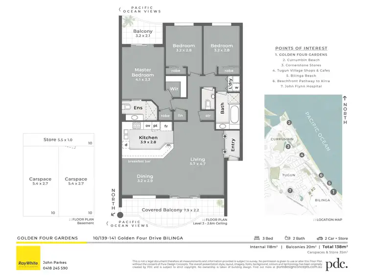 Floorplan of Homely unit listing, 10/139-141 Golden Four Drive, Bilinga QLD 4225