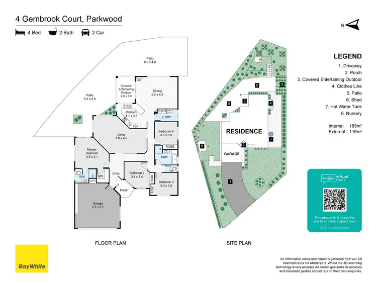 Floorplan of Homely house listing, 4 Gembrook Court, Parkwood QLD 4214