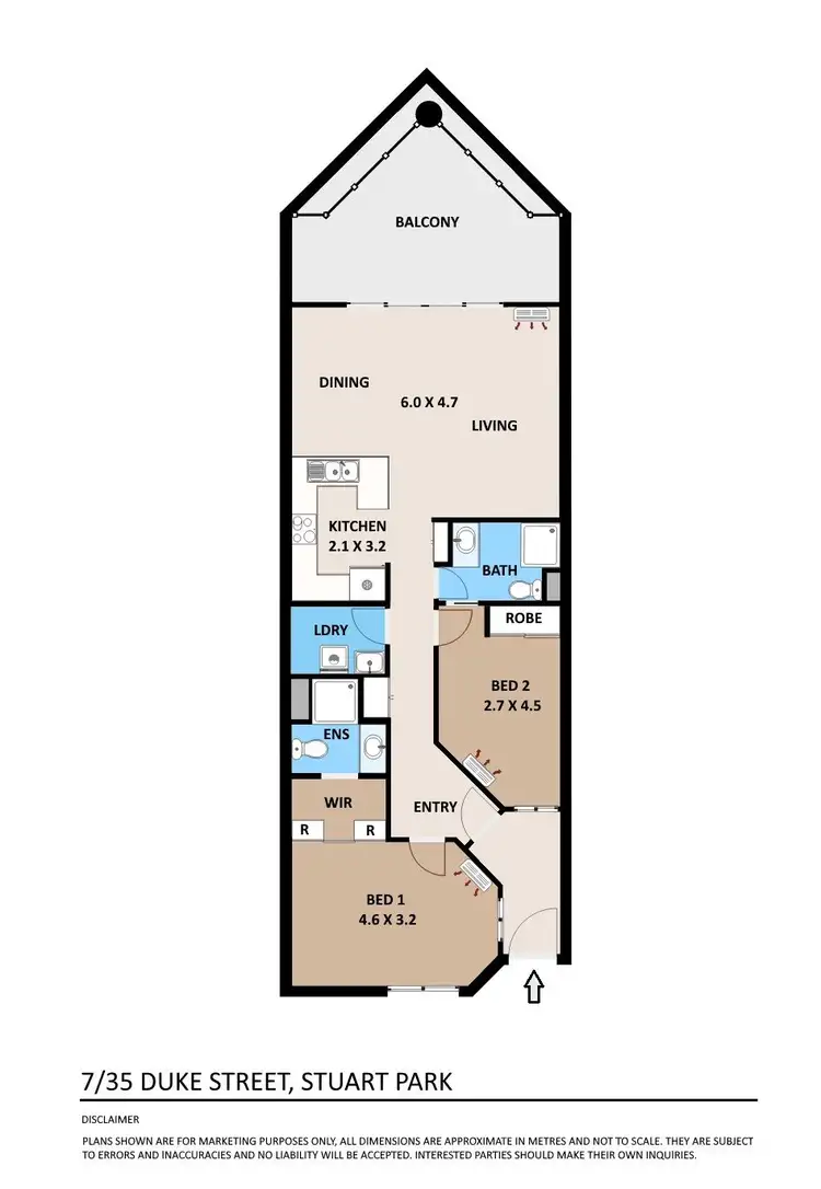 Floorplan of Homely unit listing, 7/35 Duke Street, Stuart Park NT 820