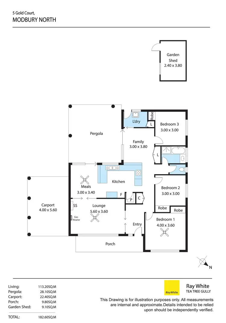 Floorplan of Homely house listing, 5 Gold Court, Modbury North SA 5092