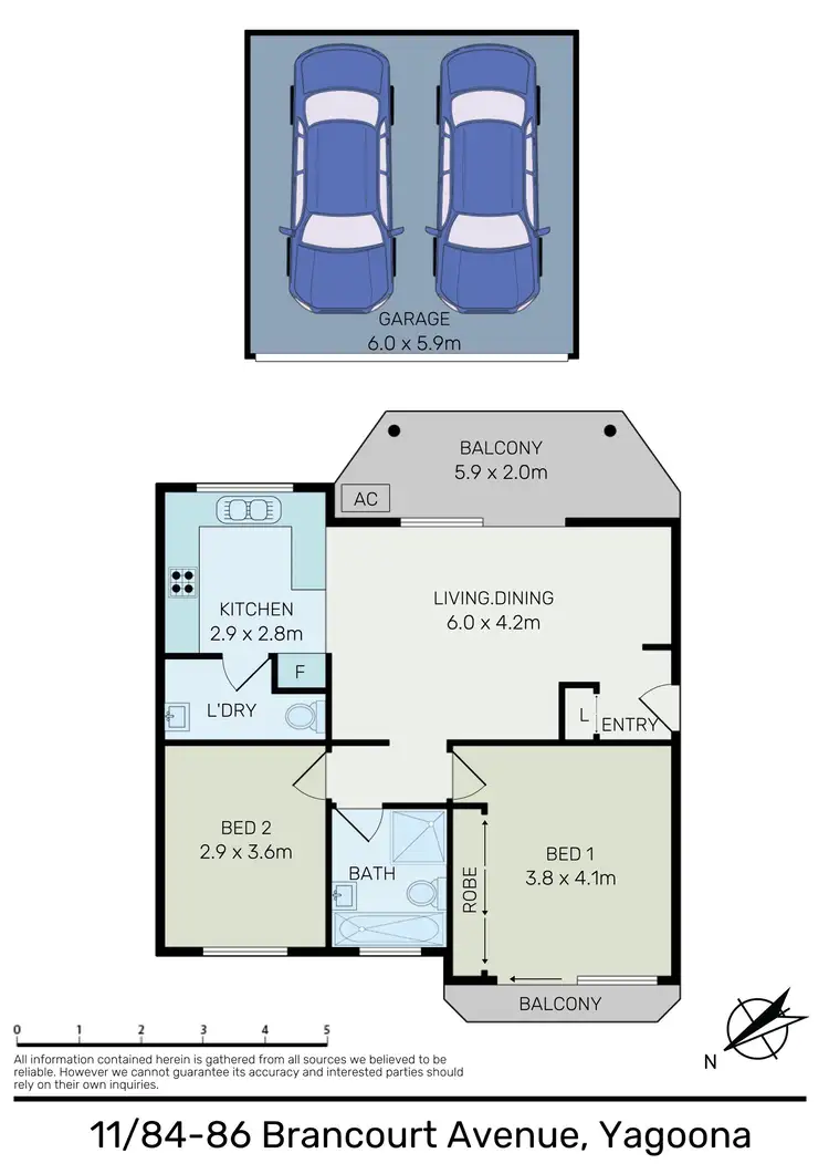 Floorplan of Homely unit listing, 11/84-86 Brancourt Avenue, Yagoona NSW 2199