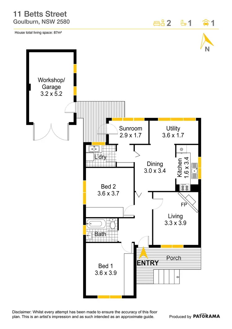 Floorplan of Homely house listing, 11 Betts Street, Goulburn NSW 2580