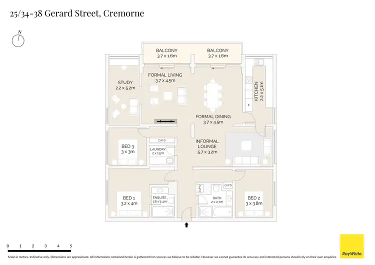 Floorplan of Homely apartment listing, 25/34-38 Gerard Street, Cremorne NSW 2090