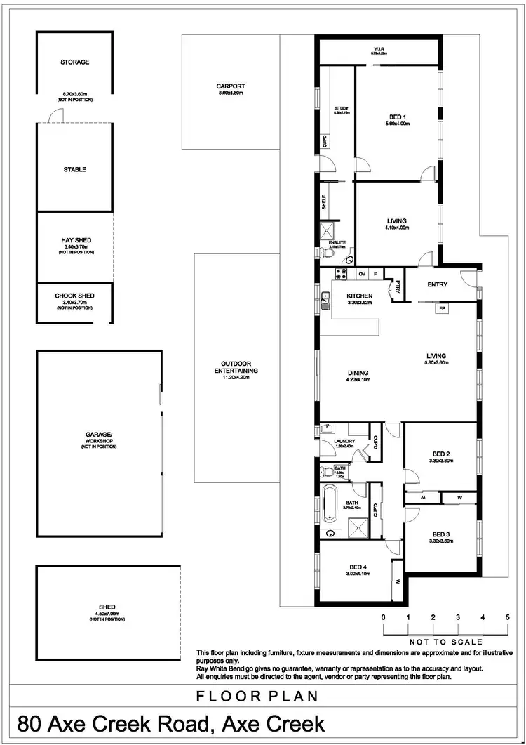 Floorplan of Homely house listing, 80 Axe Creek Road, Axe Creek VIC 3551